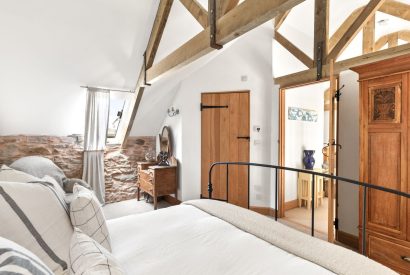 A double bedroom with an ensuite at Chapel Cottage, Pembrokeshire