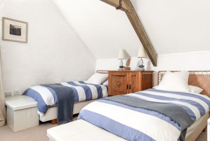A twin bedroom at Chapel Cottage, Pembrokeshire
