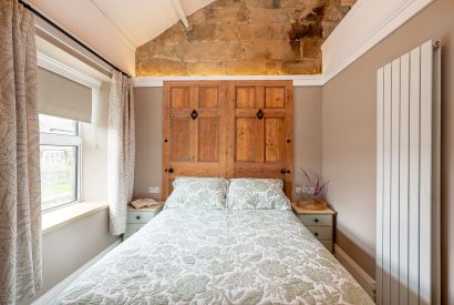 The master bedroom at High Moor Cottage, Yorkshire