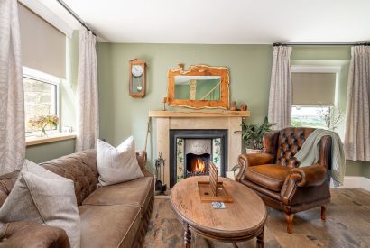The living room at High Moor Cottage, Yorkshire