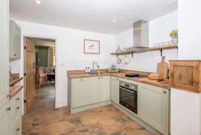 The kitchen leading to the living room at High Moor Cottage, Yorkshire