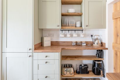 The rustic, farmhouse-style kitchen at High Moor Cottage, Yorkshire