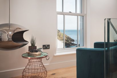 The lounge at Blue Horizon, Cornwall