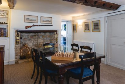 The dining room at The Georgian Cottage, Dorset