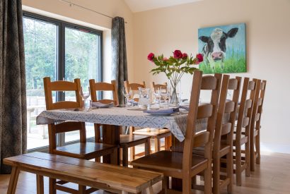The dining room at Sunset Barn, Somerset