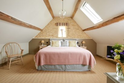 A double bedroom at The Barn at Ampneyfield, Gloucestershire