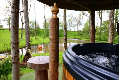 The hot tub at Vivianna, Malvern Hills