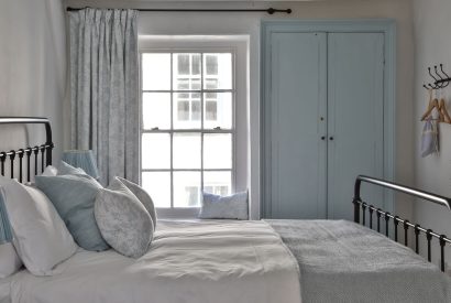 A super king size bedroom at Bluebell Cottage, Devon