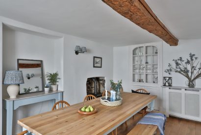 The dining room at Bluebell Cottage, Devon