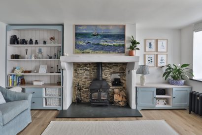 The living room at Bluebell Cottage, Devon