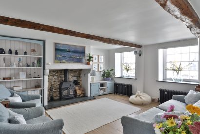 The living room at Bluebell Cottage, Devon