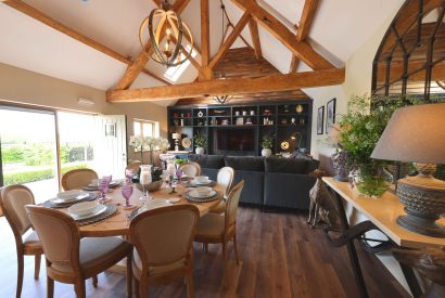 The living space at The Blended Barn, Cotswolds