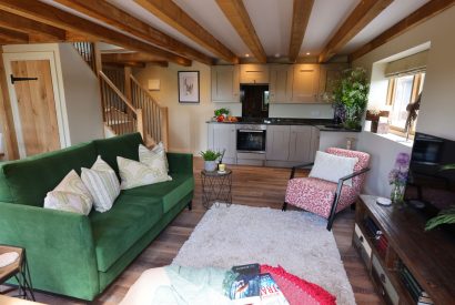 A living room at The Blended Barn, Cotswolds