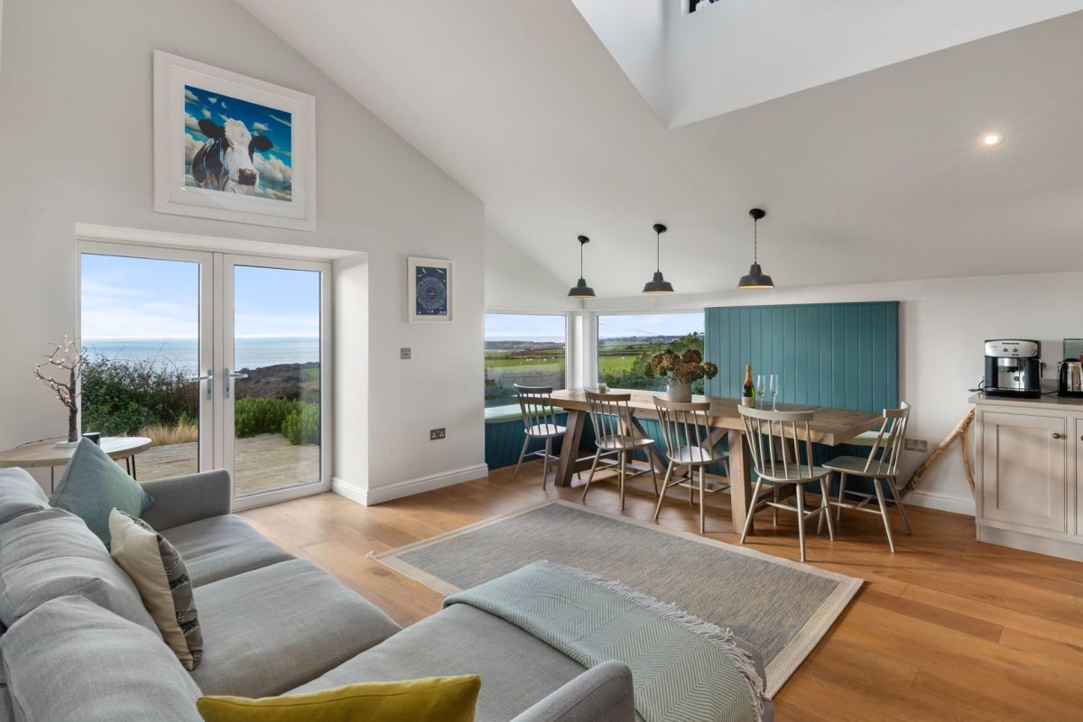 The living space at Channel View, Oxwich