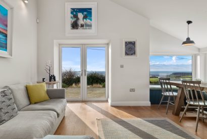 The living space at Channel View, Oxwich