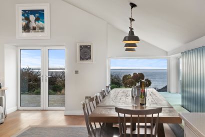 The dining area at Channel View, Oxwich 