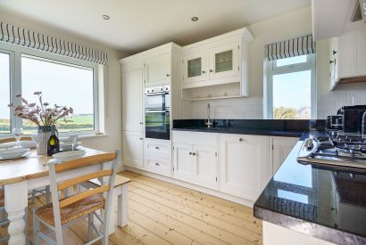 The kitchen dining room at Y Wenffrwd, Abersoch