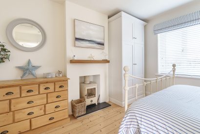 A king size bedroom at Y Wenffrwd, Abersoch