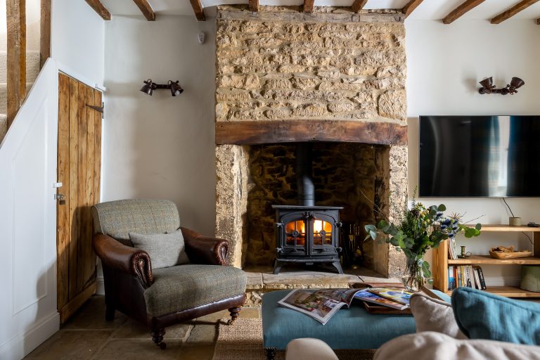 The living room at Upper Cottage, Cotswolds