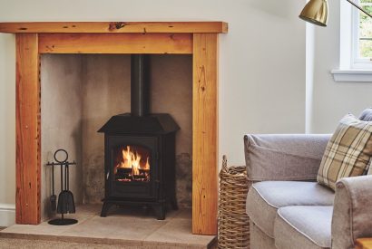 The log burner at Middle Lodge, Cumbria