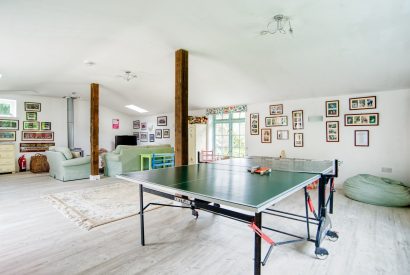The games room at Hockham Grange, Norfolk Coast