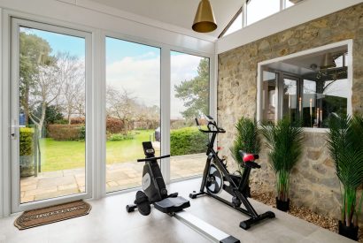 The gym at Sunset Cottage, Kent