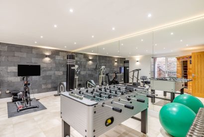 The gym area at Skyfall, Cheshire