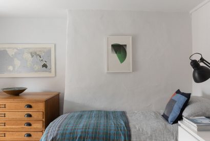 A king size bedroom at Clover House, Bude, Cornwall