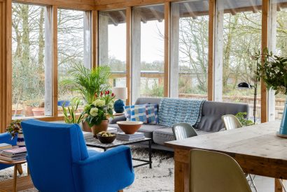 Open plan dining area at Clover House, Bude, Cornwall