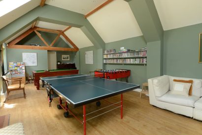 The games room at Barrett-Browning Cottage, Cotswolds