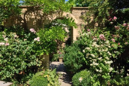 The gardens at Barrett-Browning Cottage, Cotswolds