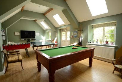 The games room at Blake Cottage, Cotswolds