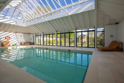 The indoor swimming pool at Chaucer Cottage, Cotswolds