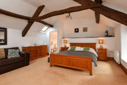 A double bedroom at Plas Newydd, Llyn Peninsula