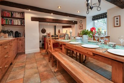 The dining table at Plas Newydd, Llyn Peninsula