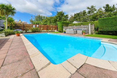 The swimming pool at Plas Newydd, Llyn Peninsula