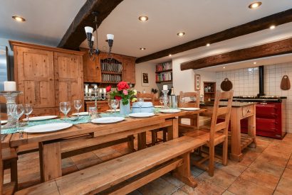 The dining table at Plas Newydd, Llyn Peninsula