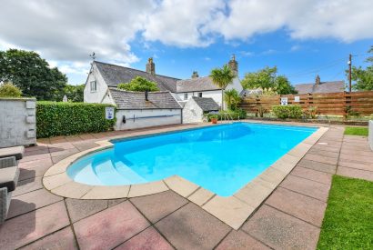 The swimming pool at Plas Newydd, Llyn Peninsula