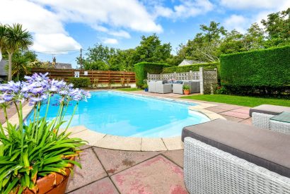 The swimming pool at Plas Newydd, Llyn Peninsula