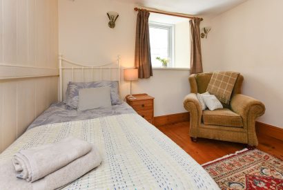 A single bedroom at Plas Newydd, Llyn Peninsula