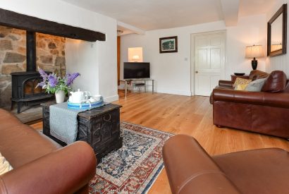 The living room at Plas Newydd, Llyn Peninsula