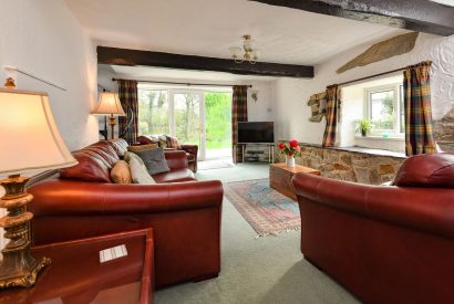 The living room at Plas Newydd, Llyn Peninsula