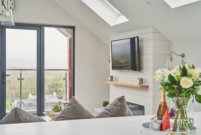 The living space at Ty Megan, Gower