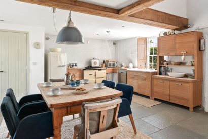 The kitchen and dining room at Chapel Cottage, Pembrokeshire