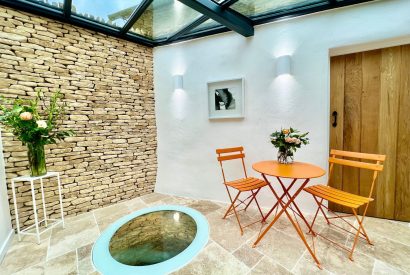 The atrium at Willow Cottage, Cotswolds