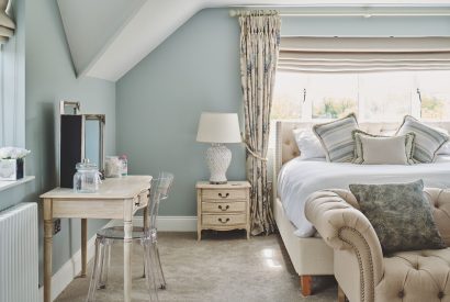 A super king size bedroom at Sandy Hill Farm, Staffordshire