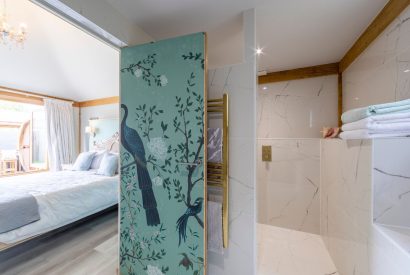 En-suite bathrrom at The Lodge at Leigh, Dorset