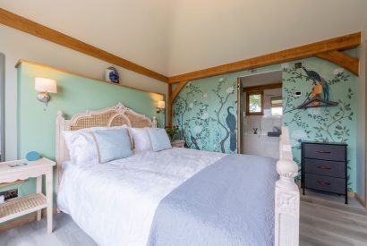 King size bedroom at The Lodge at Leigh, Dorset