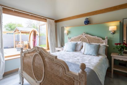 King size bedroom at The Lodge at Leigh, Dorset