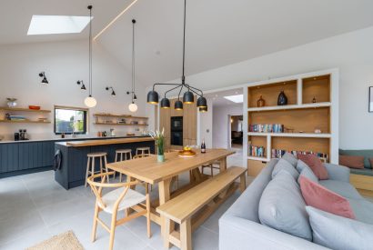Open plan living area at Skylark, Bradworthy, Devon